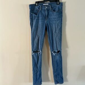 Levi’s jeans 311 model; distressed; size 30